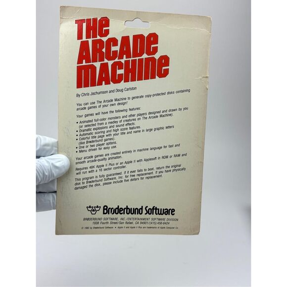 1982 The Arcade Machine For Apple II Floppy Disk + Manual + Worksheets + Folder - Picture 2 of 6